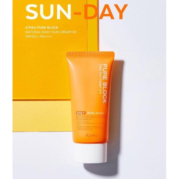 [Apieu] Pure Block Naturalny Krem Przeciwsłoneczny do Codziennego Stosowania EX SPF 50+ PA++++ (2 Rozmiar)