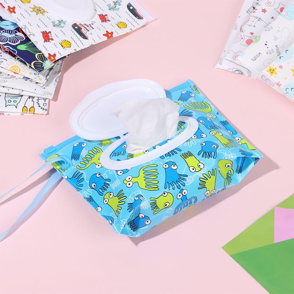 Heiße Baby-Feuchttücherbox mit Klappdeckel, Taschentuchbox, Reinigungstücher-Behälter, tragbare, wiederverwendbare Kosmetiktasche, Kinderwagen-Zubehör