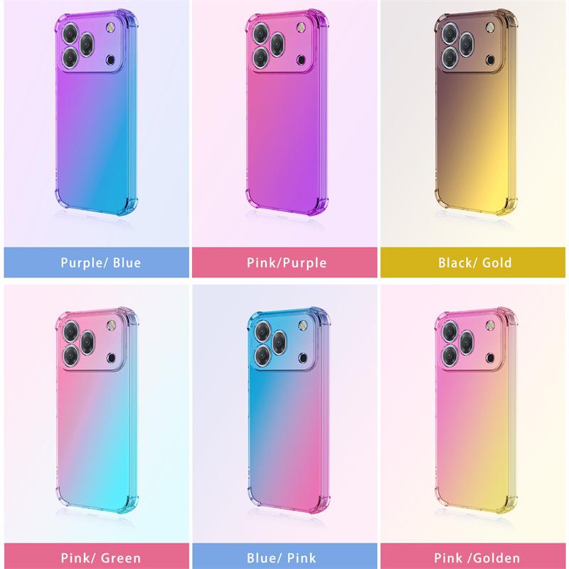 Four-corners Shockproof Gradient TPU Case for Honor 600 Pro 600 Lite 600e Protective Clear Cover Fundas Coque Capa