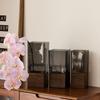 Wooden Base Acrylic Flowers Vase Transparent Light Luxury Vase Simple Hydroponic Vase  Living Room