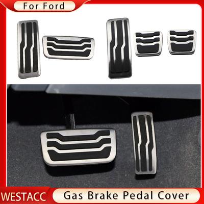 Edelstahl Auto Pedal Pads Abdeckung für Ford Everest Endeavour Raider Ranger 2016 - 2023 Gas Kraftstoff Bremse Pedale Pad