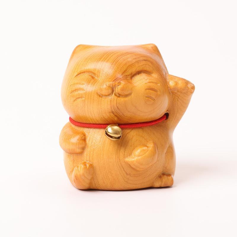 

1pc Cliff cypress wood carving pieces handle pieces home decorations crafts золотой