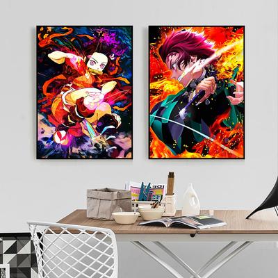 Demon Slayer Anime Plakat Kamado Tanjirou Dekoracja Mural Agatsuma Zenitsu Dekoracyjny Obraz Sztuka Ścienna Obraz Wystrój Domu Prezent Bez Ramki