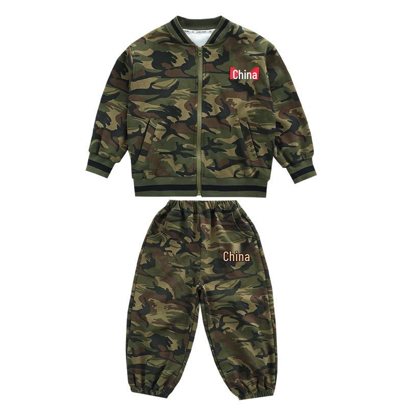 2025 Boys' Camouflage Sports Set: Autumn Special Forces Training Uniform
