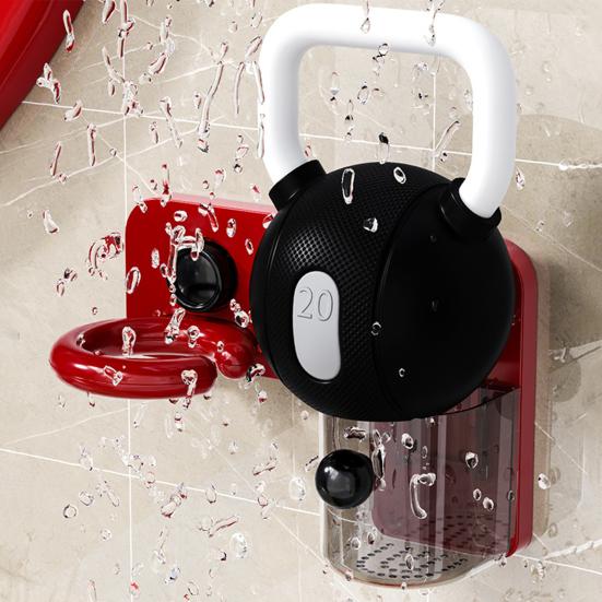 Saklama Kutulu Saç Kurutma Makinesi Tutucu, Kablo Sarma Tasarımlı Duvara Monte Edilen, Delme Gerektirmeyen Kurulum Krem Renkli Banyo Düzenleyici