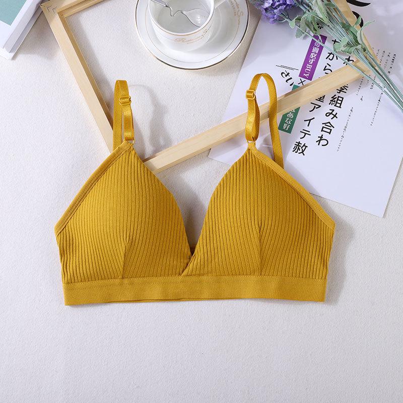 Women's Triangle Cup Summer Wireless Bra - Thin, Light Support Bandeau for All Sizes