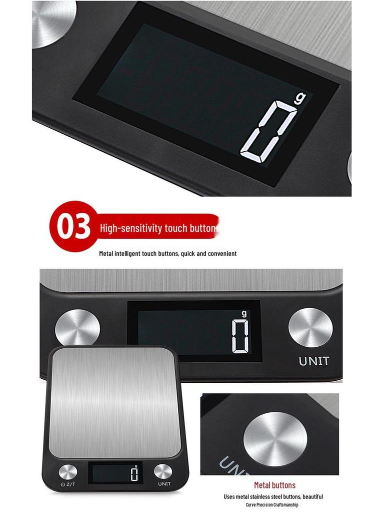 High-Precision Stainless Steel Electronic Kitchen and Baking Scale