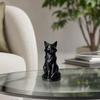 Geometric Faceted Fox Figurine, 3D Printed Sitting Fox Statue, Modern Art Fox Sculpture, Collectable Desktop Ornament for Home Table Shelf Decor