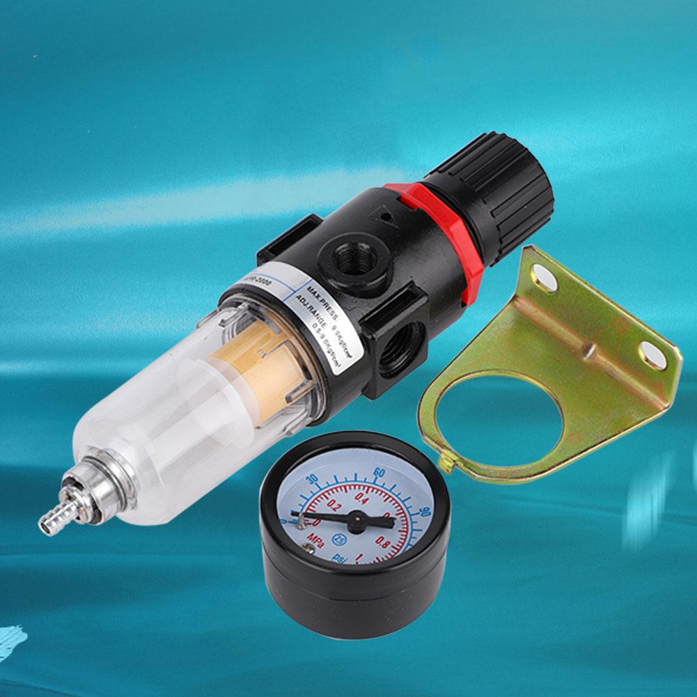 1/4" Air Compressor Filter Regulator Water Pressure Moisture Trap Separator Cleaner Tool Air Compressor Regulator