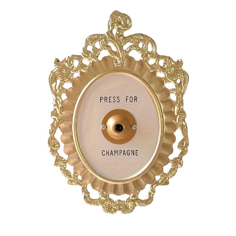 Tryk Til Champagne Knap Ring Mini Tryk Til Champagne Knap Tryk Til Champagne Dør Ring Klokke Champagne Tema Dekoration Væg