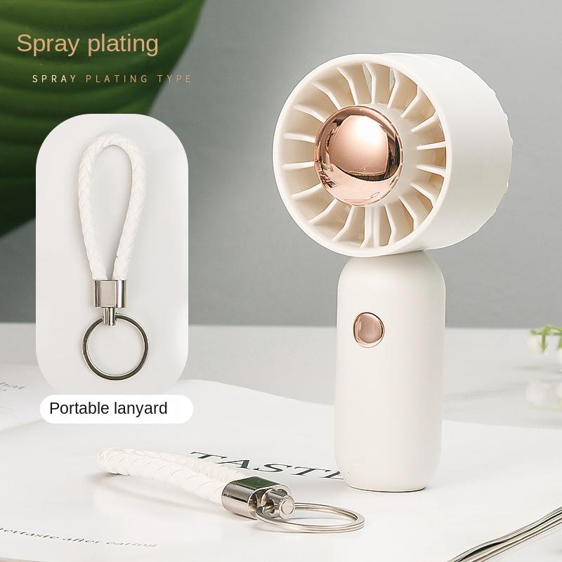 Ruční malý ventilátor s USB nabíjením, mini přenosný studentský kolejní stolní tichý ventilátor, dobíjecí vzduchový chladič s 3 rychlostmi