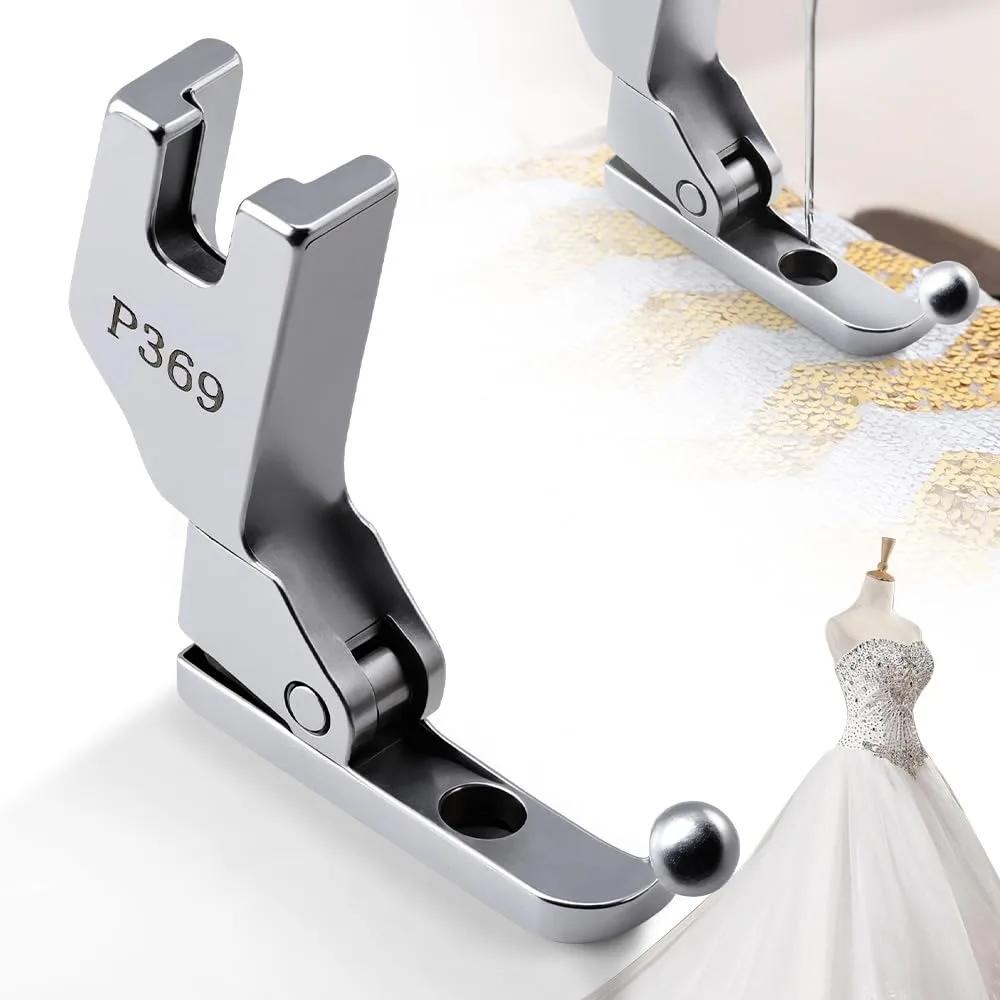 Стальная лапка для пришивания пайеток и бусин Специальная прижимная лапка Фиксация бусин Без постукивания бусин Легко использовать Швейная прижимная лапка