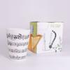 Water Cup 3D Musical Instrument Ceramic Cup 400Ml Music Note Musical Instrument Ceramic Cup Breakfast