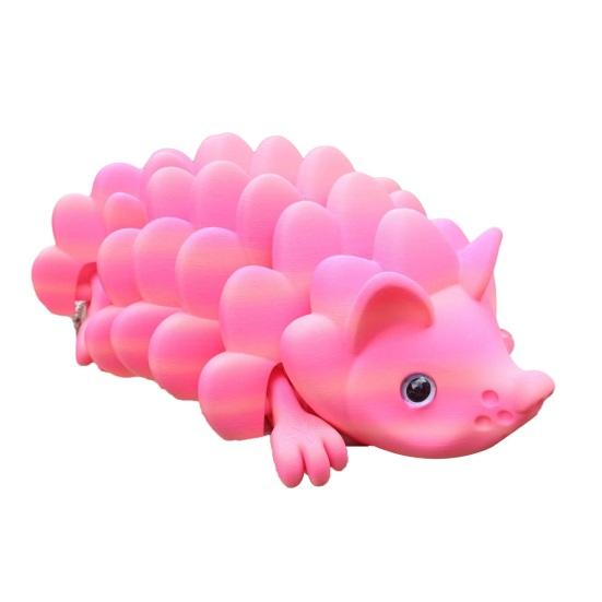 3D Printed Hedgehog Figurine Movable Joints Simulated Hedgehog Stress Relief Fidget Toy Home Office Desktop Decoration Ornament