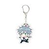 Acrylic Cartoon Character Keychain Pendant with Metal Key Ring for Backpack Bag Charm Accessory Student Gift
