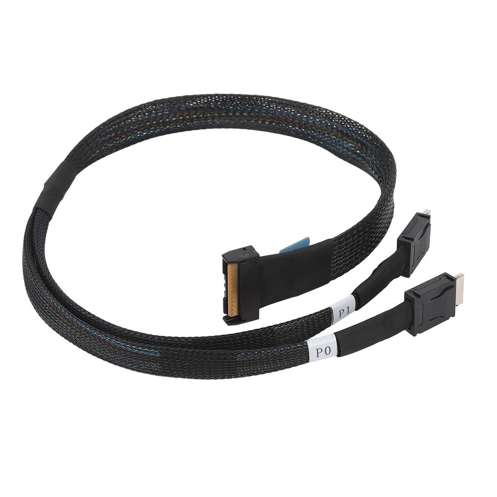 8i to Oculink SFF 8611 4i Cable PCIe 5.0 32GTs for MCIO X8 to 2 SFF 8611 Cord for Server Data