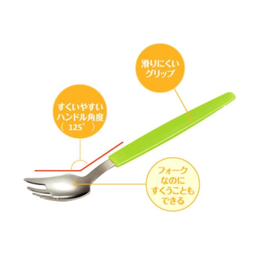 Easy-to-scoop Fork, Habinase, Eating Utensils, Self-help Tools, Auxiliary Tools, for Nursing Care, for the Elderly, Adults, 164 Mm, Dishwasher Safe, M