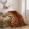 Tiger-Print Flannel Blanket Soft, Comfortable, and Gentle On the Skin Realistic Animal Print Perfect for Naps, Office Use
