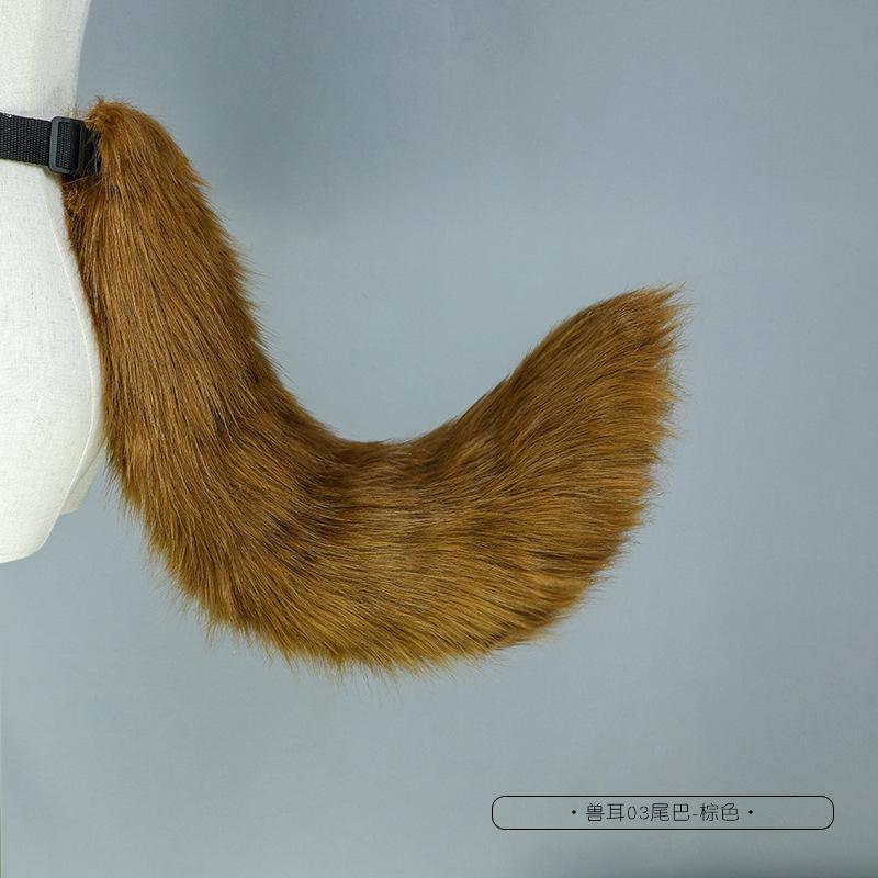 Handmade Simulation Beast Tail Cute Cosplay Dress Up Comic Show Fashion Accessories Handmade Plush Fox Tail