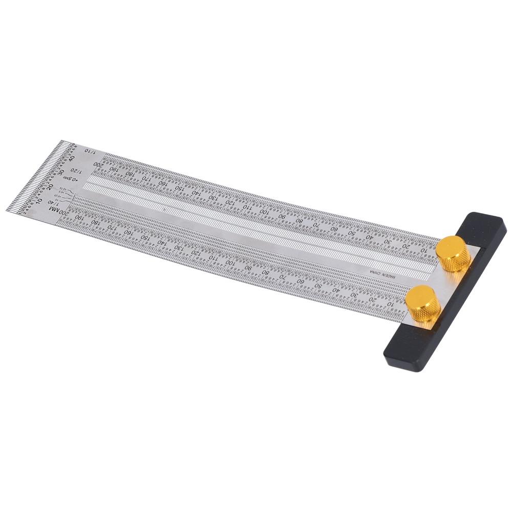 Tshaped T-Rule Hole Ruler Stainless Scribing Tool Portable Marking Ruler Precision Layout