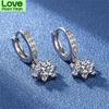 Women Earring Pendant 925 Silver Micro -Inlaid Zircon Full Diamond Creative A Pair Ear Studs Piercing Hoops Earrings Jewelry