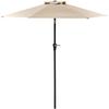 Garden Umbrella Straight Hexagonal Tilted Umbrella Diameter 2.3 X Height 2.16 M Metal High Density Polyester Beige