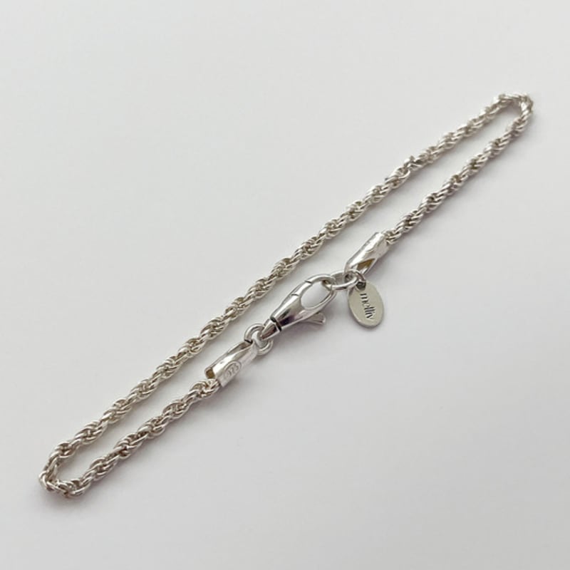 Melliv Silver Simple Rope Chain Bracelet_mvb03