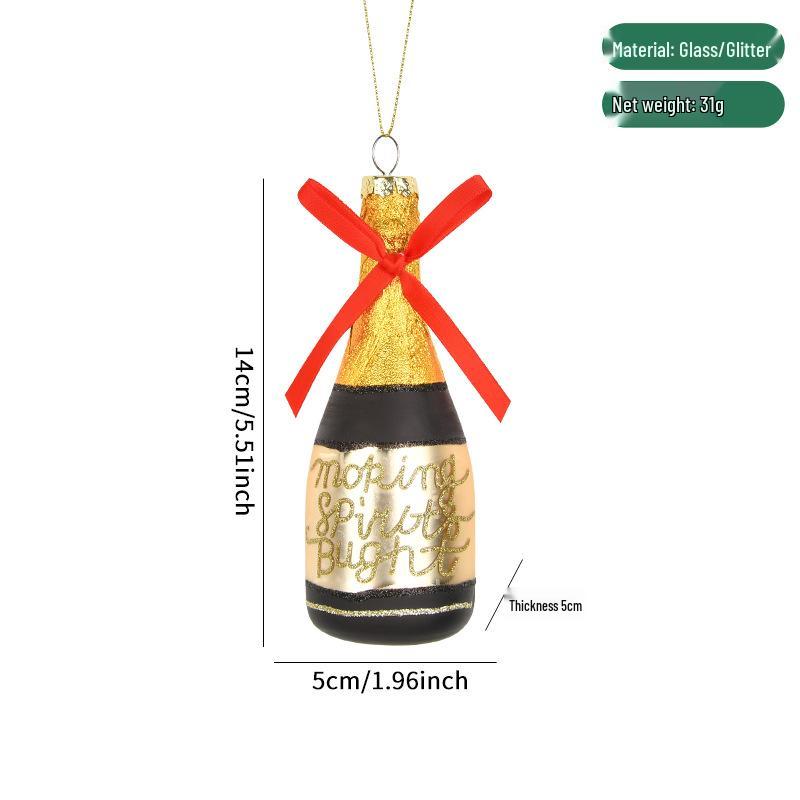 Kreative japanische Lebensmittel- und Pizza-Glasornamente für den Weihnachtsbaum und Einkaufszentren-Dekorationen