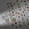 1 Sheet Chic Self Adhesive Manicure Decal Lovely Red Fruit Strawberry Bowknot 5D Nail Art Stickers Diy Accessories