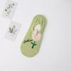 Women Socks Japanese Korean Style Cartoon Flower Rabbit Harajuku Cute Kawaii Mid Tube Breathable Casual Short Cotton Socks