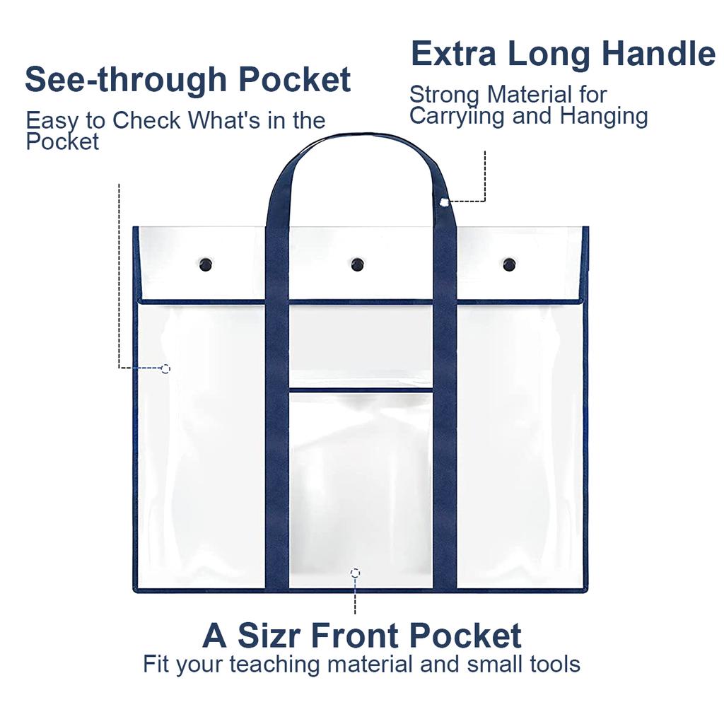 Kunstmappentasche aus PVC, Aufbewahrungstasche für große Poster, robuste und geräumige Kunstmappen-Organizertasche mit Tasche