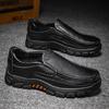 Leather shoes men's casual leather in the elderly soft sole one pedal large size 4648 summer new cowhide dad shoes