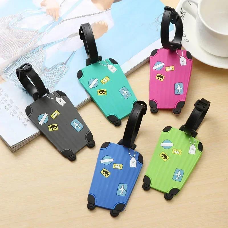 

Silicone Luggage Tag Women Men Portable Suitcase Address Label Baggage Boarding Bag Tag Holder Travel Accessories