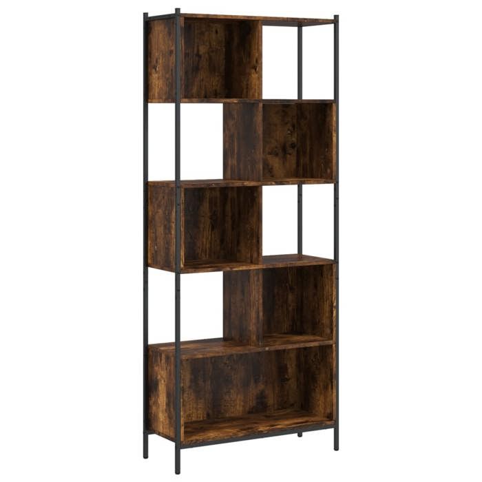 VidaXL Bibliothèque chêne fumé 72x28x172 cm bois d'ingénierie 3213654