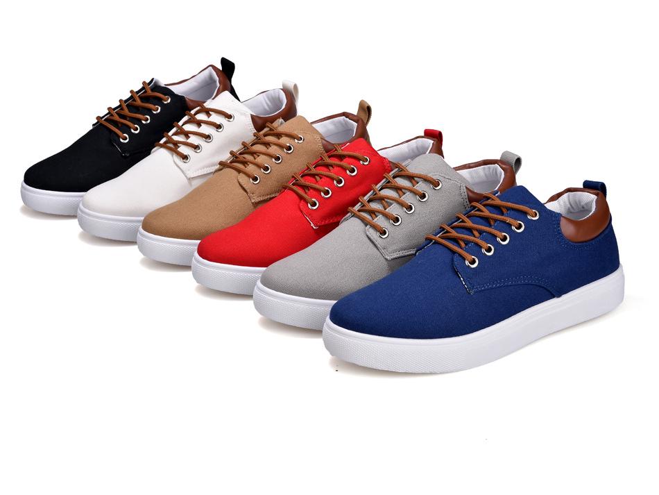 2025 New Canvas Sneakers: Trendy Korean-Style Men's Casual Shoes in Extra-Large Sizes