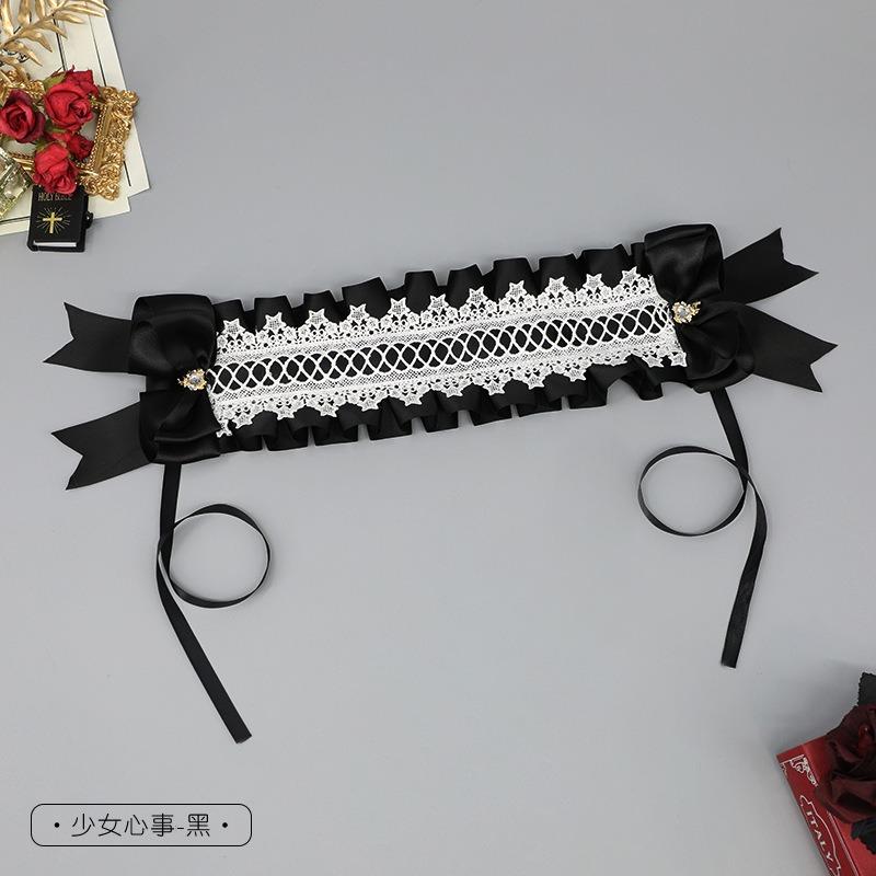 Plush Lace Bow Headgear Lolita Girls Comic-Con Headband Party Maid Hair Accessories Lo Niang Sweet Accessories