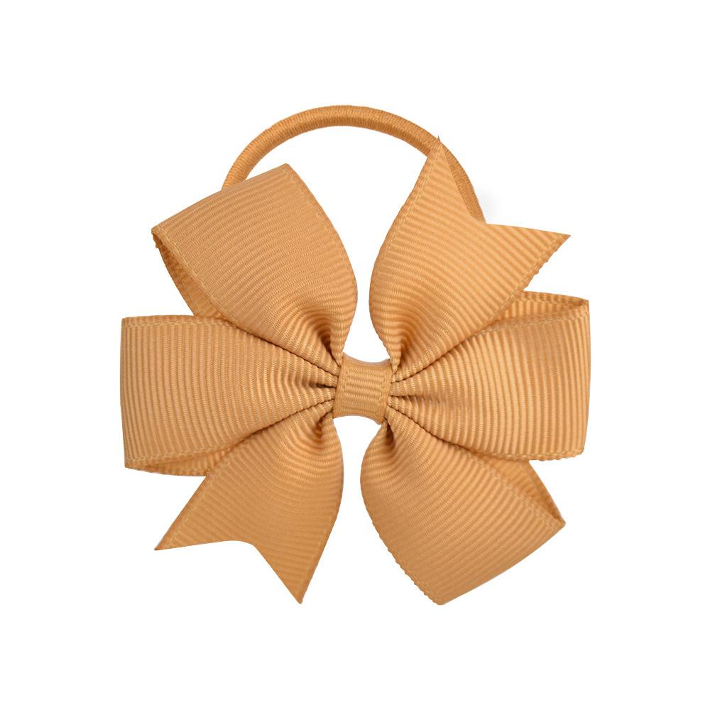 Cute Grosgrain Ribbon Bows Elastic Hair Bands For Girls Baby Lovely Ponytail Holder Hair Ties Children Kids Hair Accessories