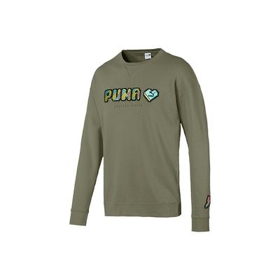 Letter Print Crew Neck Sweatshirt Men Tops Teal 596848-46