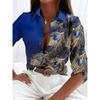 Modische Federmuster Damenhemden Frühling Sommer Langarm 3D-Druck Street Damen Freizeitbluse Große Größen Oberteile