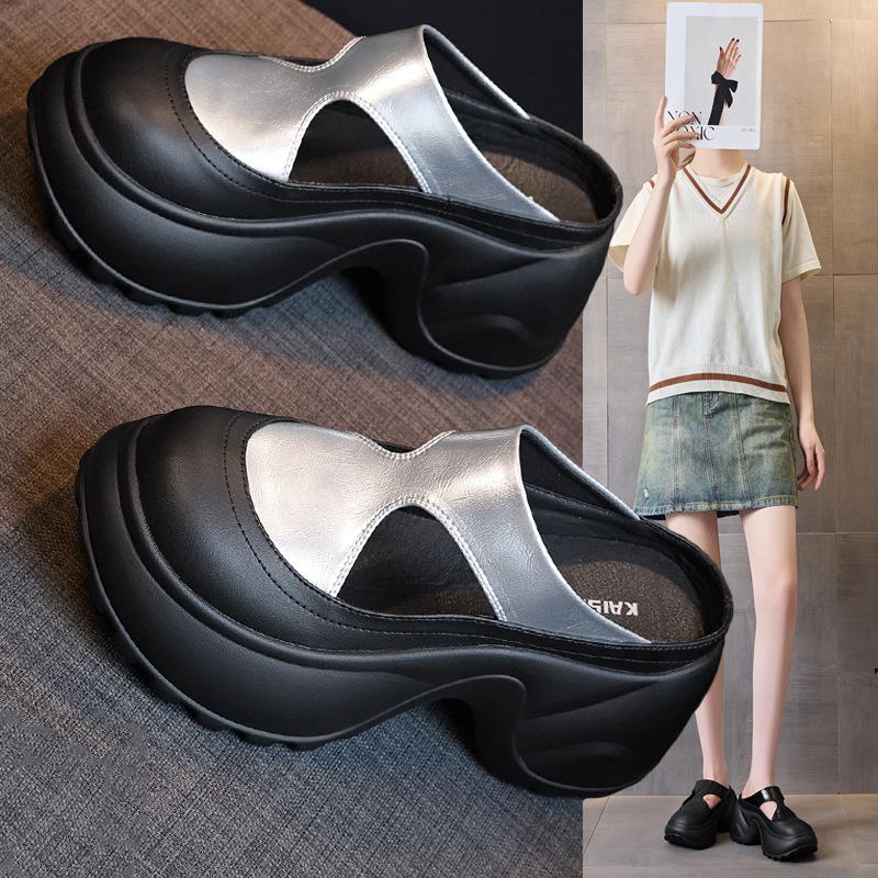 Platform sandals women's 2025 summer new sandals heightening bag head slippers super fairy super fire genuine explosion high value