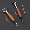 Leather Carving Rotary Knife Handmade DIY Stainless Steel Pear Wood Handle With Adjustable Height Vegetable Tanning Tool Knife
