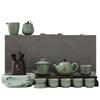 Ge kiln tea set ceramic teapot gift box, light luxury retro ceramic tea set gift box with gifts