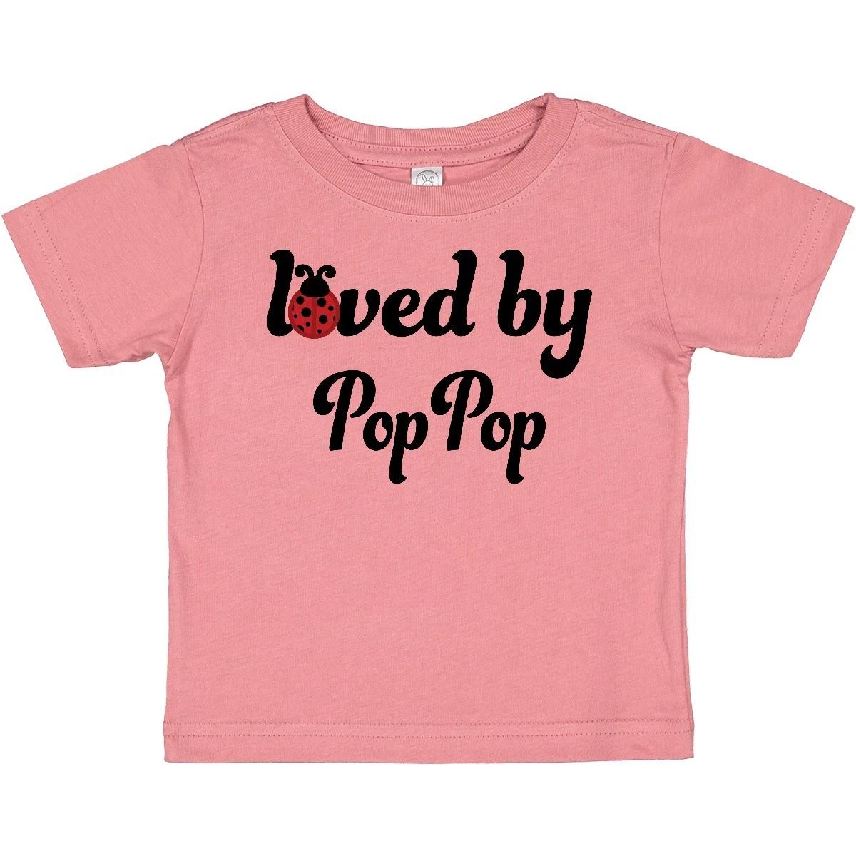 Inktastic Loved By Pop Pop Baby T-Shirt Poppop Grandkid Grandchild Infant Tees 130