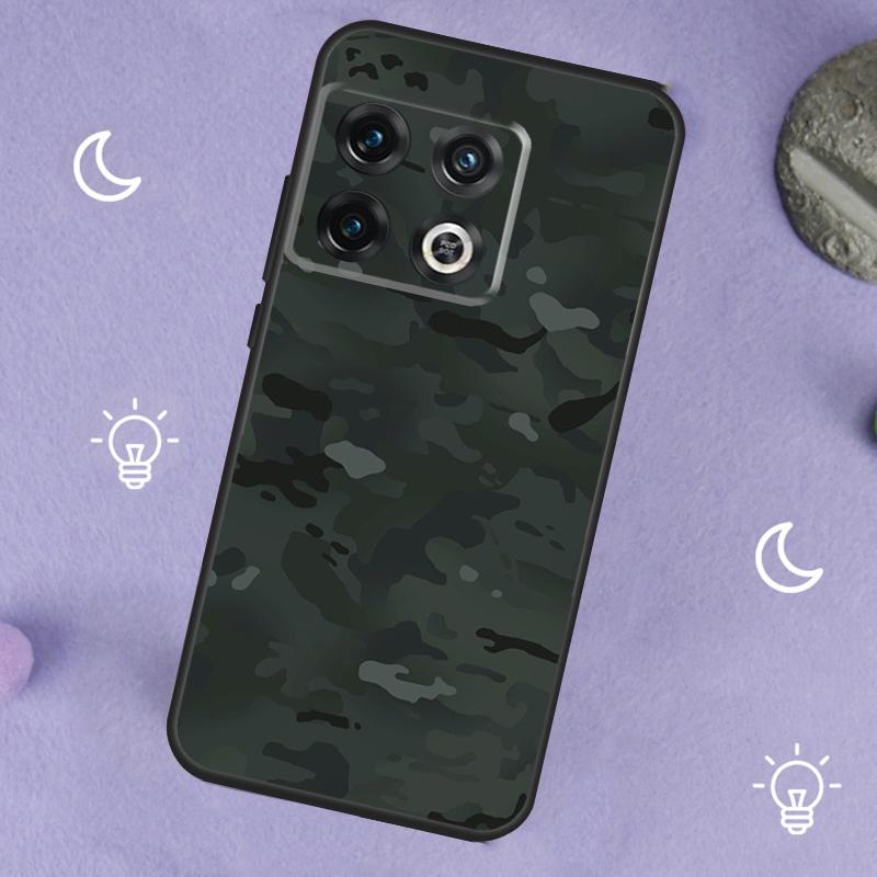 Night Dark Camo Military Camouflage For OnePlus 13T 13R 12R 10R 10T 8T 11 12 13 15 Case For OnePlus Nord 5 CE 2 3 4 Lite N20 N30