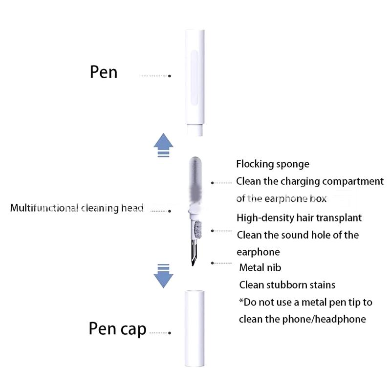 Cleaning Kit Accessories Sticky Squares Putty Gunk Remover Earbuds Cleaning Pen Multifunctional Earbuds Cleaning Brush