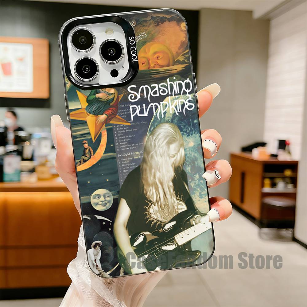 Band The S-Smashing Pumpkins Phone Case For iPhone 17,16,15,14,13,12,11,Pro,Max,Plus,Black Matte Shockproof Cover