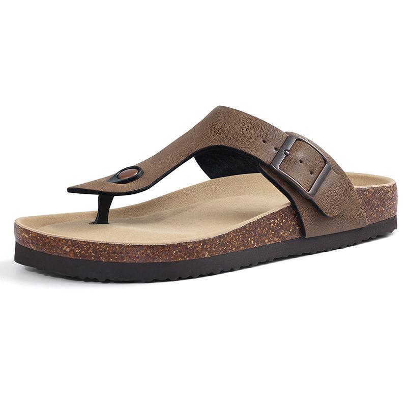 Fashion Kidmi Womens Flip Flop With Adjustable Straps Metal Buckle New Summer Retro Sandals PVC Fashion Slippers Outdoor Beach Slippers
