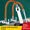 New Kitchen Bathroom Wall Mounted Faucet Single Cold Rotatable Extension Water Hose Antifreeze and Crack Prevention Tap