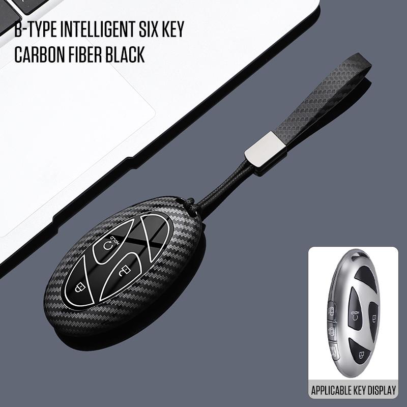 Car ABS TPU Key Case Cover Holder Buckle For Hyundai Ionic 6 Grandeur GN7 Kona Ev New Grand Prix 5/7Buttons Key Shell Decoration