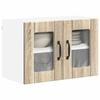 Wall Mounted Glass Cabinet LUCCA Sonoma Oak 60 x 31 x 40 cm